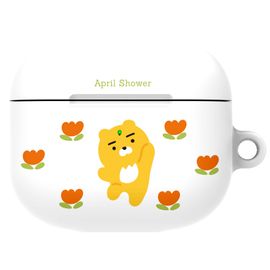 [S2B] Kakao Friends April Shower Flower AirPods3 Clear Slim Case - Apple Bluetooth Earphones All-in-One Case - Made in Korea